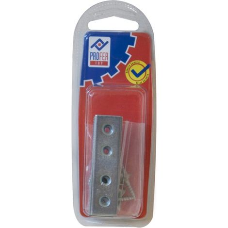 PLACA RECTA UNION ZN BL.4 PZS - 60X15 MM