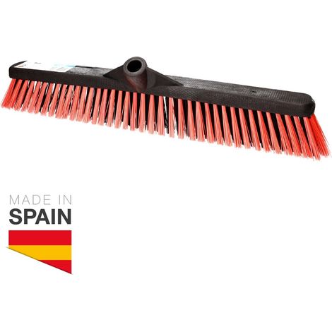Balai-pelle noir avec fibres rouges de 65 cm