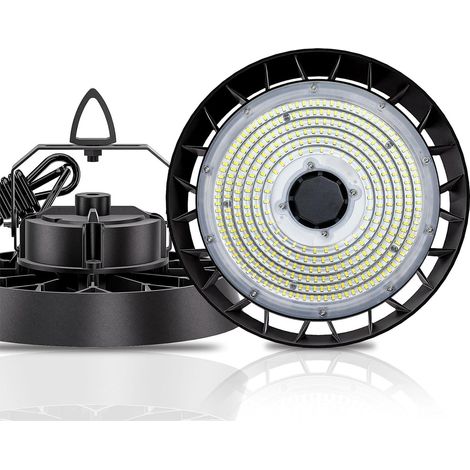 Projecteur LED Exterieur 150W 25500lm, LED Lampe-Spot Eclairage 5000K Blanc Froid, 90° Angle UFO Highbay Light, IP65 Lampe Industrielle pour Hangar,Usine,Entrepôt,Chantier,Garage,Gymnase (1/5)