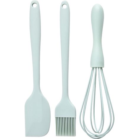 Set da pasticceria composto da 3 pezzi, tra cui una spatola in silicone resistente al calore e una frusta per uova. (1/5)