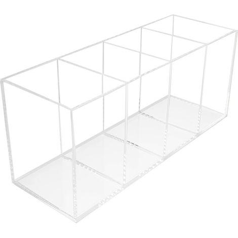 Organizerbox für Schreibtischaccessoires, elegantes und modernes Design, transparenter Stifthalter, geeignet für Büros, Studentenwohnheime, Badezimmer, Küchen, multifunktionale Aufbewahrungsbox aus ro