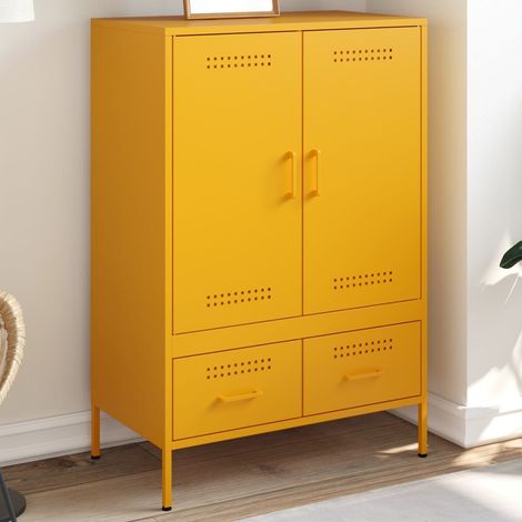 Highboard Senfgelb 68x39x101,5 cm Stahl vidaXL597366 (1/5)