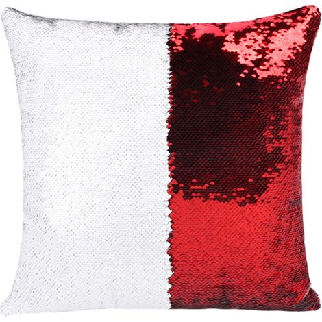 Taie d'oreiller à double paillette, brillante et élégante, qui ajoutera une touche de glamour à votre chambre. (1/4)