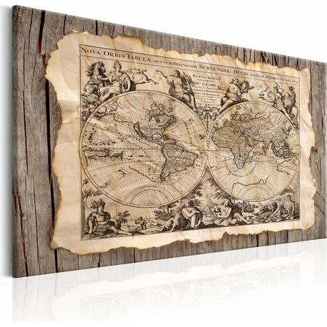 Tableau la carte du passé - 90 x 60 cm (1/4)