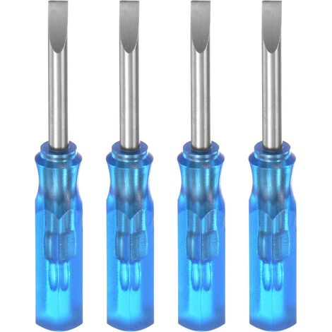4Pcs Sl2,5 Mini Tournevis Fendu 2,5mm Tête Plate Magnétique Bleu (1/5)
