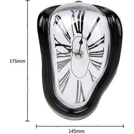 Horloge murale silencieuse à effet fondant surréaliste, style Dali salvadorien, idéale pour la maison, le bureau ou une table. Cadeau parfait pour offrir. (1/5)