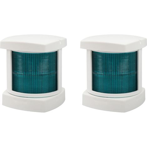 2-teiliges Set aus 10 cm langen Backbord- und Steuerbord-Bootsnavigationslichtern, 12 V grüne, wasserdichte Signallampe für Yachtrümpfe, Sicherheitsbeleuchtung für Boote. (1/5)