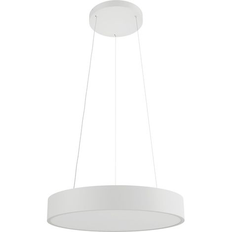 Plafoniera Sospesa TOT XL 60W 115º Diametro 650mm Bianco Opaco con Tecnologia Tuya Smart CCT 2600K-4000K Dimmerabile - Beneito & Faure (1/2)