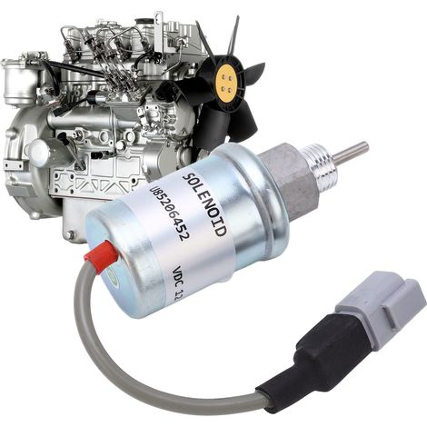 L'électrovanne d'arrêt de flamme et de carburant U85206452 convient aux Perkins GG-402D-15 GH-403D-07. (1/5)