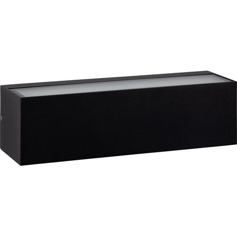 Aplique de Pared Exterior LED 10W Iluminación Doble Cara Rectangular Negro Lena 2700K Blanco Cálido (1/5)