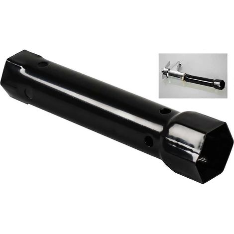 Clé à douille 2 en 1, bobine, lavabo, robinet, durable et multifonction (acier au carbone, noir). (1/5)