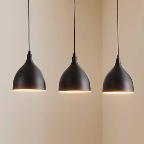 [GEBRAUCHT] B-Ware Euluna Pendelleuchte Nanu Hängeleuchte Leuchte Lampe Metall Schwarz 3 Flammig203