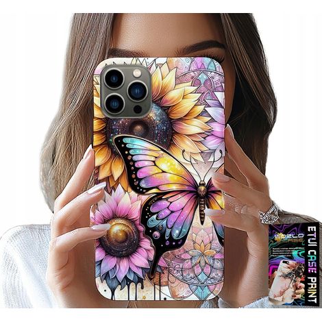 Funda para iPhone 13 PRO MAX - girasol CON mariposa, carcasa + lámina (1/5)