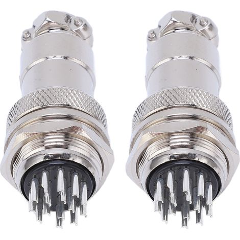 Luftfahrtstecker, 2 Stück, Zinklegierung, 15-poliger Stecker/Buchse, 20 mm, AC/DC 250 V (1/5)