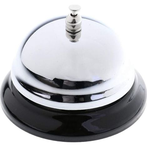 [NUNCA USADO]Timbre de mesa de metal brillante para la recepción de hoteles y restaurantes.