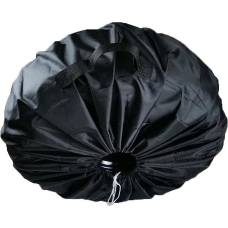Funda para rueda de repuesto - Funda para neumático - Almacenamiento de neumáticos - Tejido Oxford impermeable - Ajuste universal - Negro (1/5)