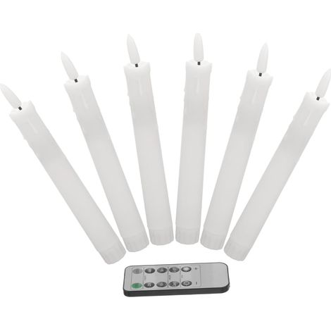 6pièces Bougies Électroniques LED avec Télécommande Lot de Bougies (1/5)