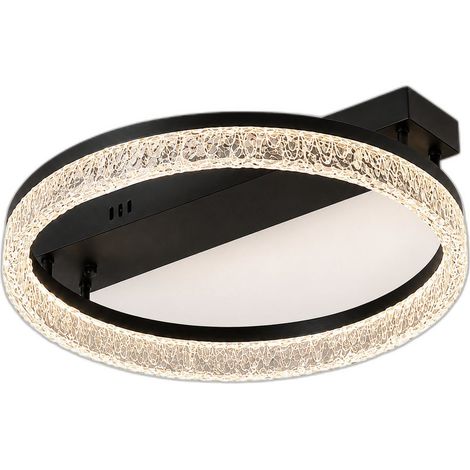 Plafonnier LED rond noir, modèle A, trois températures de couleur – NUNZIA CASA