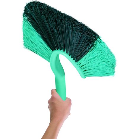 Leifheit – Balai à poussière tête de loup Dusty – Forme triangulaire pour recoins – Compatible avec manche Easy-Click – Plastique haute qualité