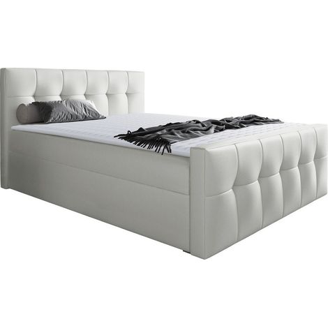 Cama continental Scriptum, Soft 017, Individuales, Continental, 120x200, Cuero ecológico, Somieres, 122x226x120cm (1/5)