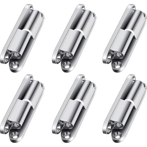 Door Hinge, 6 Pieces Door Hinges, Removable Hinges, Silent Furniture Hinges, for Cabinet Doors (1/5)