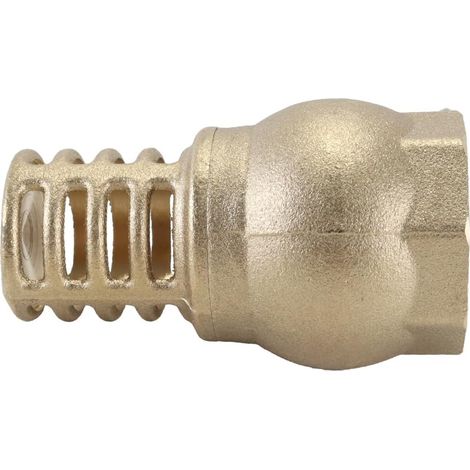 Clapet anti-retour en laiton DN25 avec panier filtrant, vanne de fond de pompe à eau en laiton pour pompes de puits profonds, systèmes de pompage (1 pouce) (1/5)