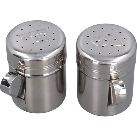 Lot de 2 salières poivrières en acier inoxydable forme S forme P pour cuisine camping extérieur barbecue (1/5)