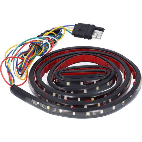 Bandeau LED 60in Rouge Blanc 5 Modes Étanche IP67 Connecteur 4 Broches pour Camion Pickup (1/5)