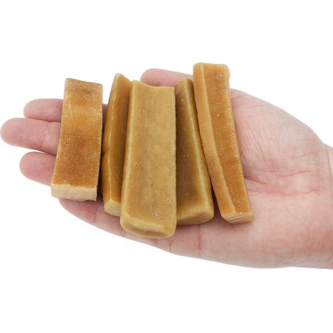 Churpi - Set di 5 massaggiagengive al formaggio himalayano, taglia S. (1/4)