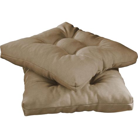 Coussins de chaise - coussins d'assise - moelleux et confortables / universels - lot de 2 - pour salle à manger et jardin, bleus (1/5)