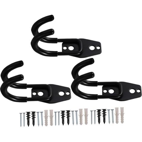 3 Pièces Brancher Support de Tuyau Robuste Porte-Tuyau Support de Tuyau Mural Support Tuyau arrosage Rangement Jardin Support Mural pour Tuyau Support de Stockage Caoutchouc (1/5)