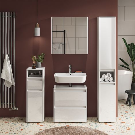 Mobile sottolavabo per bagno Majest, Bianco, 60.2 x 62.1 cm, Vicco (1/5)