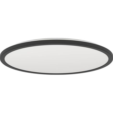 Eglo LED Deckenleuchte Rovito-R schwarz Ø 50 x 3 cm warmweiß-kaltweiß dimmbar