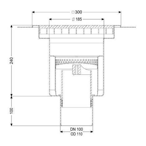 KESSEL 55148 Corps d'évacuation monobloc Ferrofix