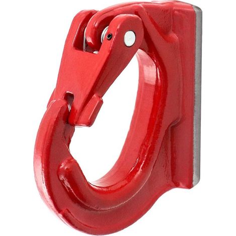 Anschweißbarer Haken, Hebehaken, lackierte Oberfläche, maximale Tragfähigkeit 3 Tonnen für Traktor, Kran usw., Rot (1/4)