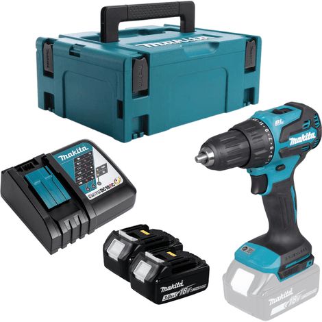 Perceuse visseuse à percussion 18V LXT (2x3.0Ah) en Makpac - MAKITA DHP490RFJ