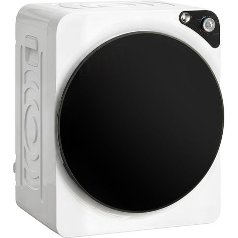 HOMCOM secadora de ropa 5 kg, secadora de evacuación 1000 W, 5 programas, temporizador, tambor de acero inoxidable, apilable o para piso, blanco