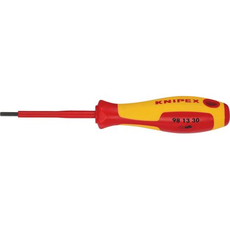 Draper 18775 KNIPEX 98 13 30 VDE Insulated Hexagon Screwdriver, 3.0 x 75mm
