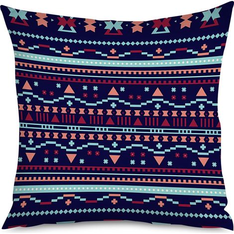 Housse de Coussin décoratif motifs tapis volant, bohème (1/5)