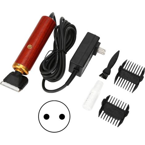 Tondeuse à poils d'animaux électrique avec poignée en palissandre, rasoir électrique AC100-240V 55W (prise UE)