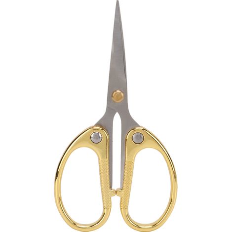 Ciseaux de couture en acier inoxydable haute dureté, durables et ergonomiques, pour une coupe facile et une utilisation polyvalente. Dorés (1/5)