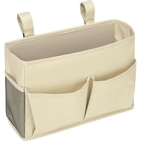 Organiseur Lit Suspendu, Sac Rangement à Accrocher avec Scratch, Organisateur Mural Multifonction pour Lit Superposé, Chambre d'Étudiant, Barrière Lit Bébé et Chambre Coucher (1/5)