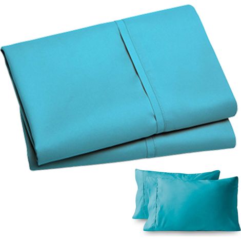 Taie D Oreiller 51x76cm - Microfibre - Fermeture Enveloppe - Pour Lit Et Canapé - Lot De 2 (1/5)