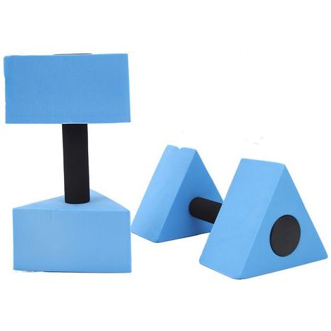 Paar dreieckige, schwimmende Hanteln für Kinder, Schwimmtrainingshilfen (blau) (1/5)