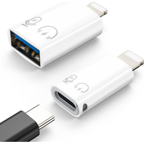 Adaptateur pour DJI Mic Mini USB-C vers Lightning/Lightning vers USB-A (1/5)