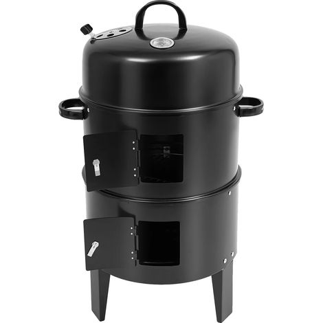 Gril Fumé, Design Portable, Options de Cuisson Polyvalentes, noir (1/2)