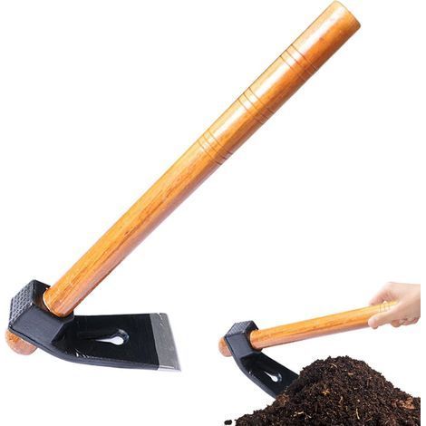 Heavy Duty Garden Hoe Tool Petits crochets de jardin Garden Hoe Outil à main en acier avec poignée en bois (1/5)