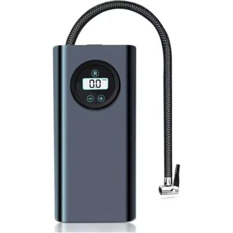 Compresseur d'air portable de gonflateur pour pneus de voiture, de moto et de vélo - gonflage rapide, batterie rechargeable, lumière LED, compact, léger et convivial. (1/5)
