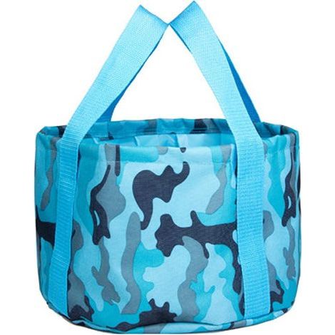RGE Pliant portable bassin d'eau voyage extérieur seau 15L voyage pied bassin voyage stockage lavage visage bleu (1/5)