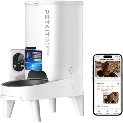 Petkit Yumshare Solo 2 Con Cámara Blanco - Comedero Automático